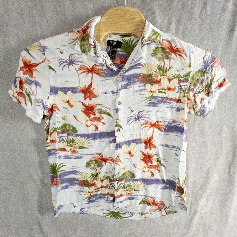 Forever 21 Hawaiian Viscose Shirt Mens Medium Resortwear Beach Cruise